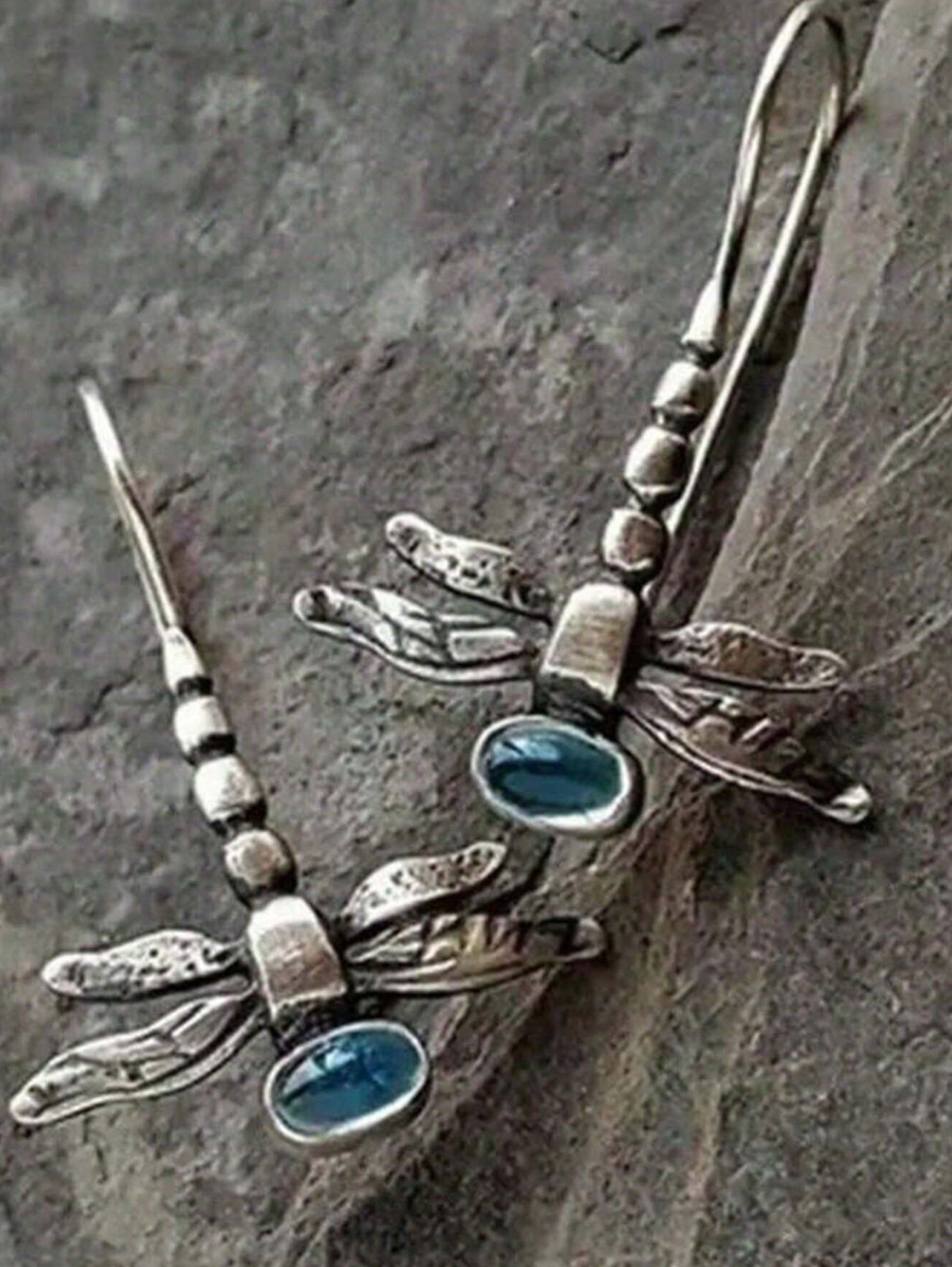 🧚New Beautiful Dragonfly Crystal Decor Earrings